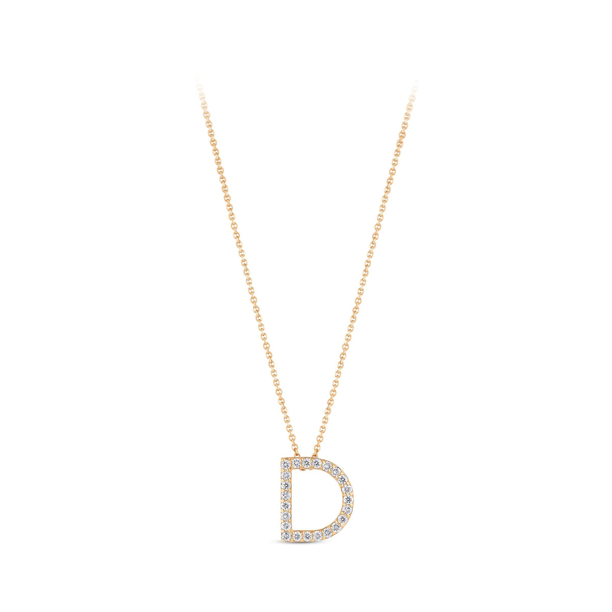 0.13 ct. Buchstabe D Diamant Halskette