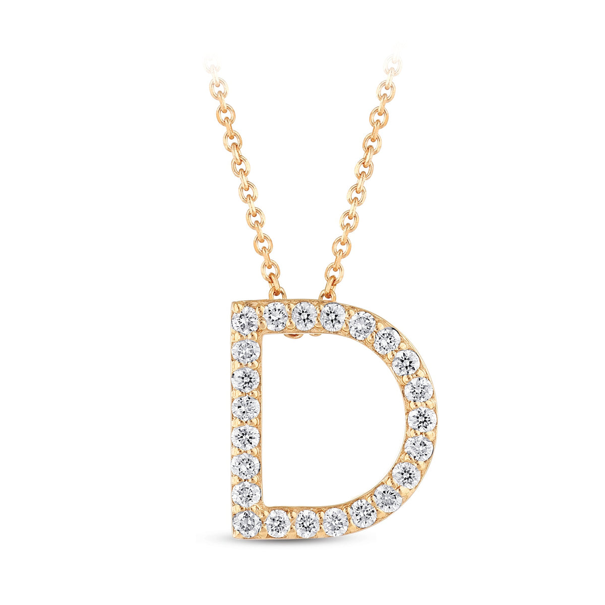 0.13 ct. Buchstabe D Diamant Halskette