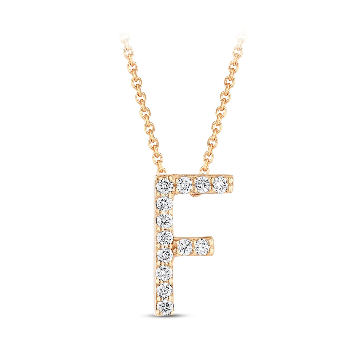 0.08 ct. Buchstaben F Diamant Halskette