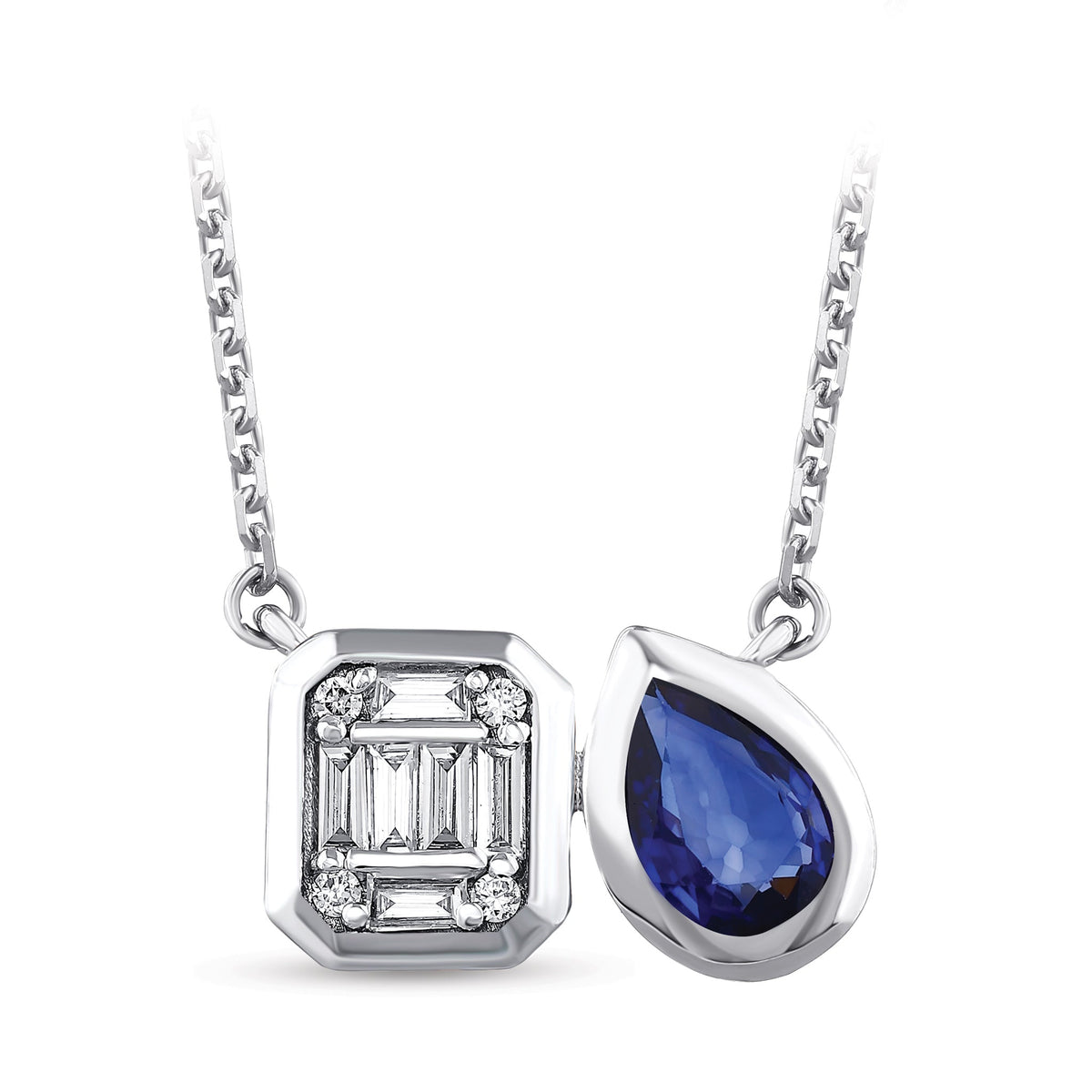 0.52 ct. Saphir Halskette