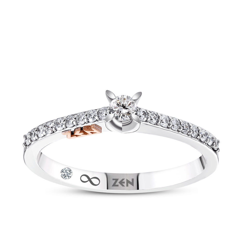 0.23 ct. Seitenstein Diamant Verlobungsring