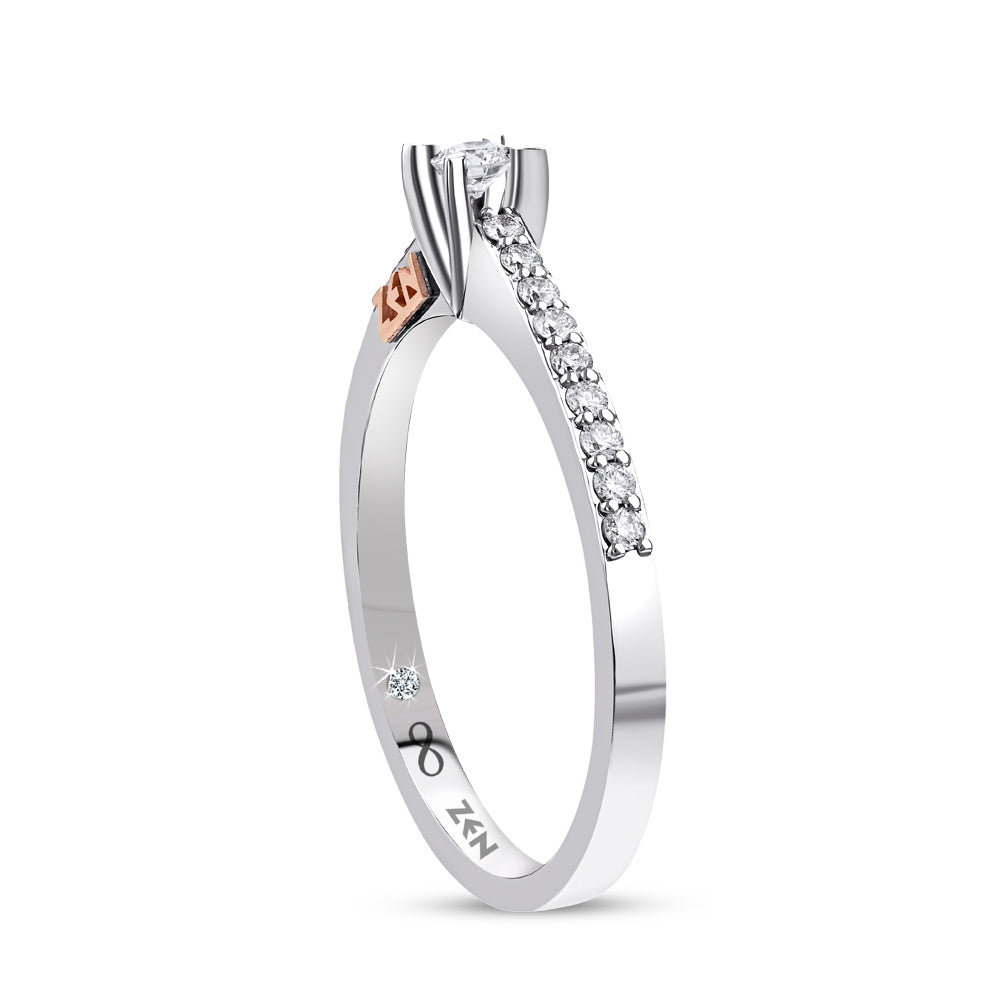 0.23 ct. Seitenstein Diamant Verlobungsring