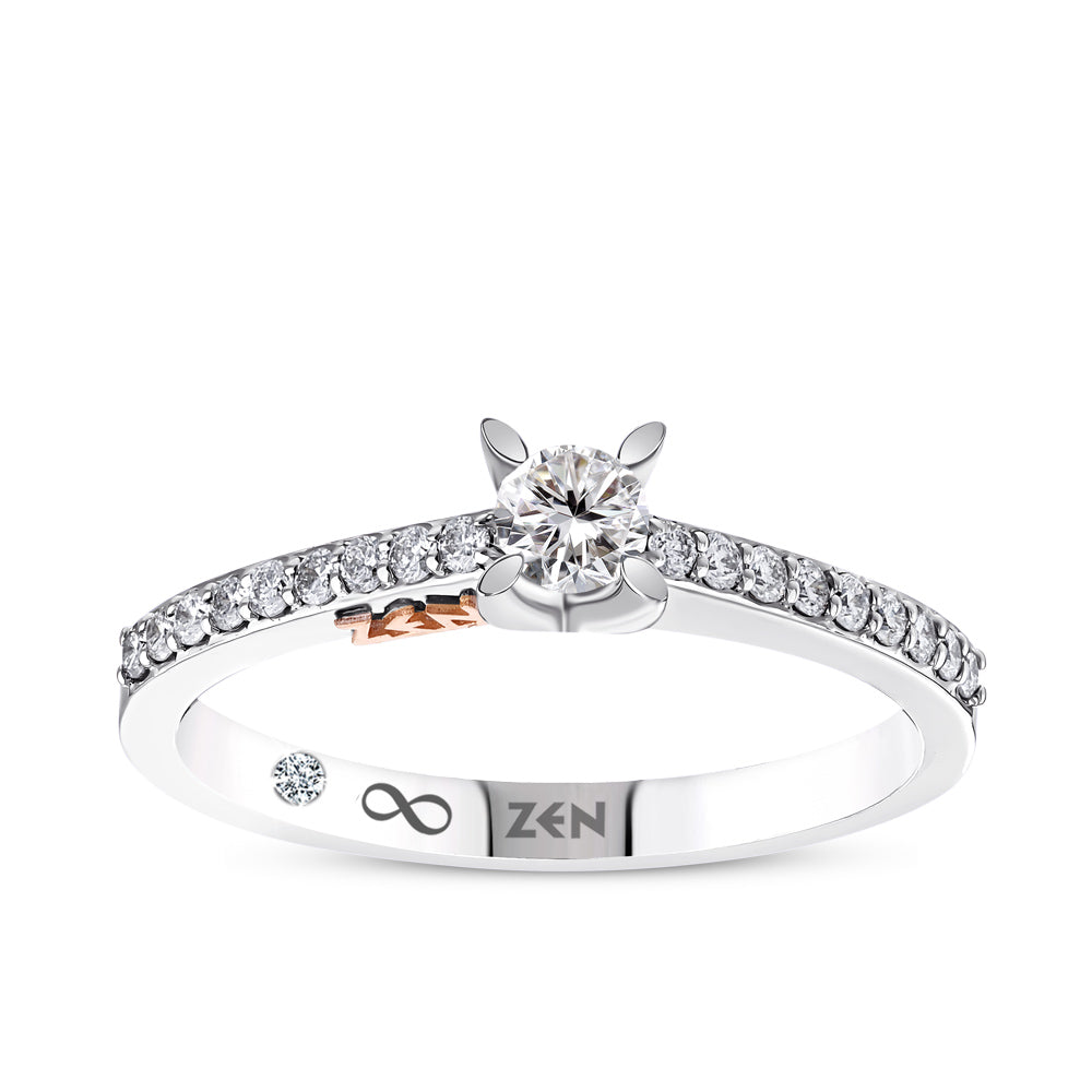 0.32 ct. Seitenstein Diamant Verlobungsring