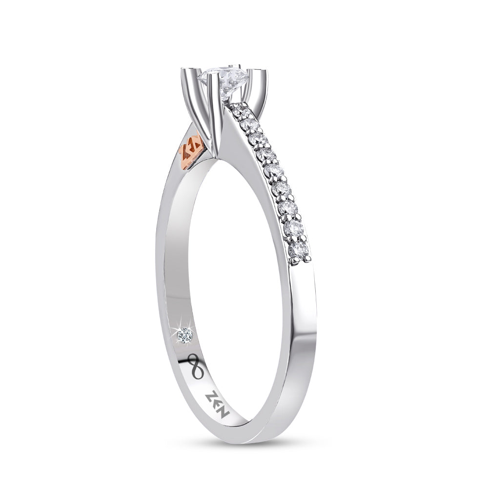 0.32 ct. Seitenstein Diamant Verlobungsring