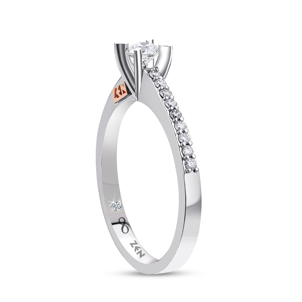 0.37 ct. Seitenstein Diamant Verlobungsring