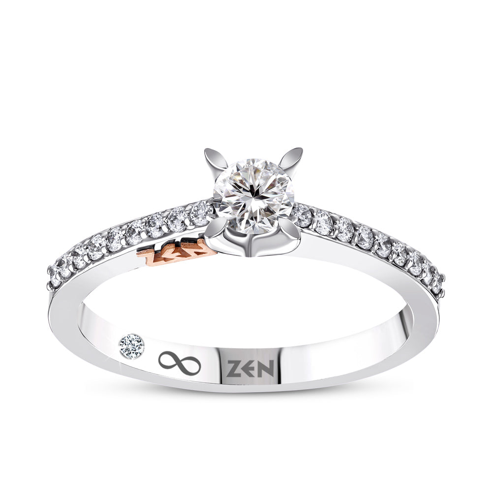 0.42 ct. Seitenstein Diamant Verlobungsring