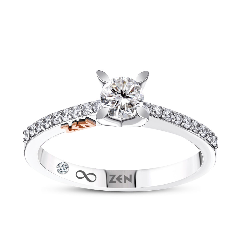 0.47 ct. Seitenstein Diamant Verlobungsring