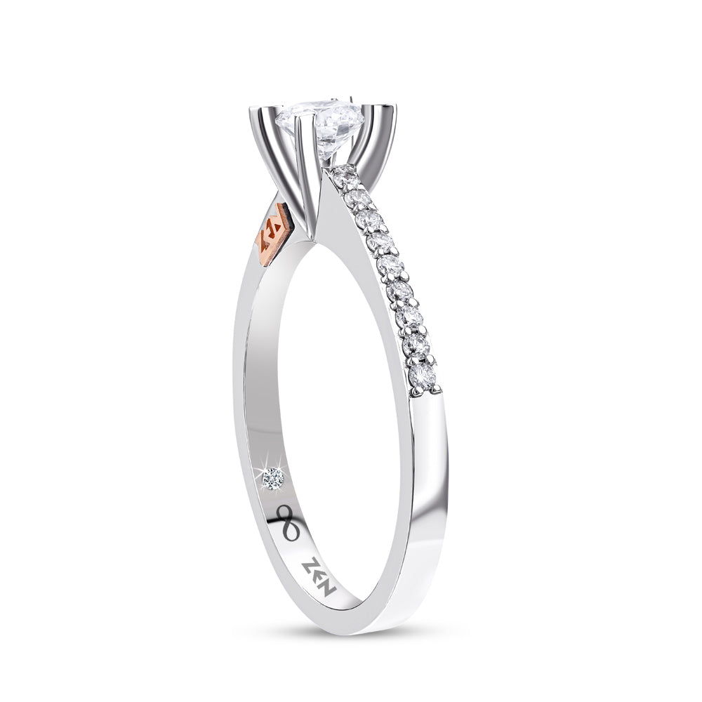 0.47 ct. Seitenstein Diamant Verlobungsring