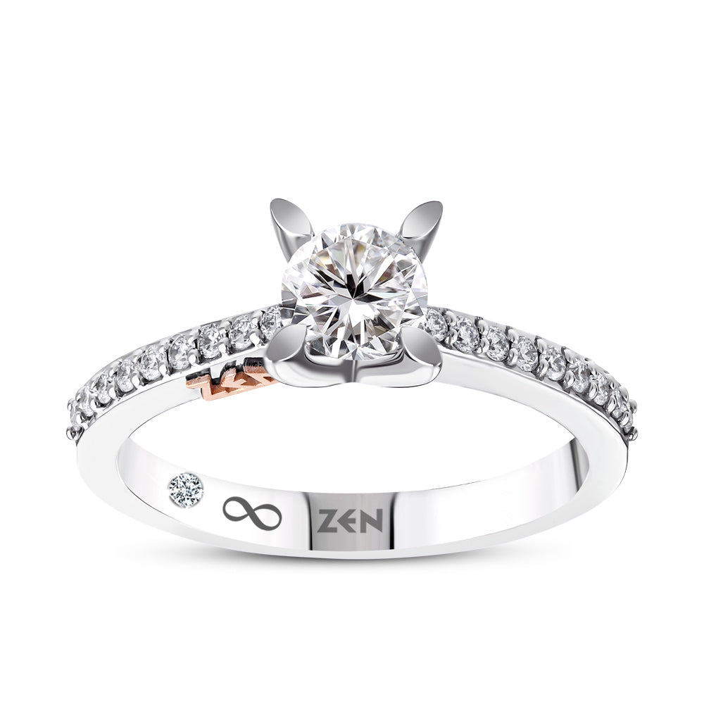0.67 ct. Sidestone Diamond Engagement Ring