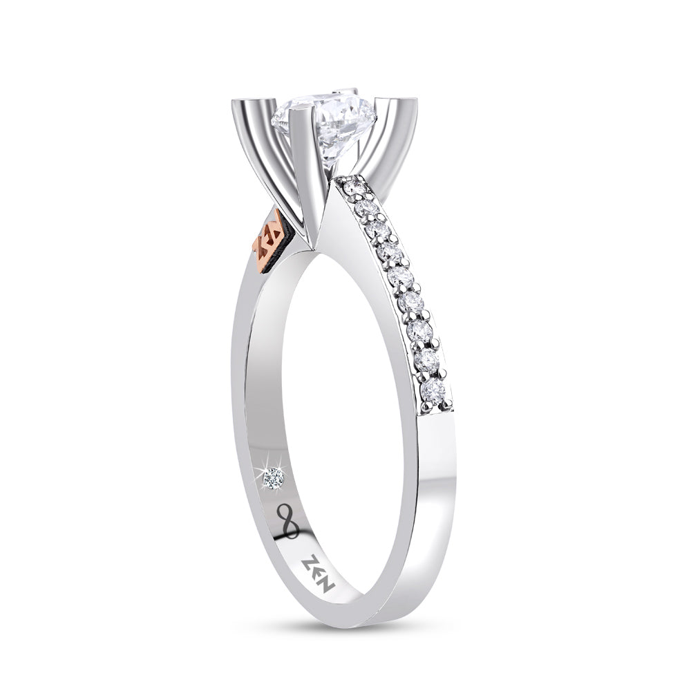 0.77 ct. Seitenstein Diamant Verlobungsring
