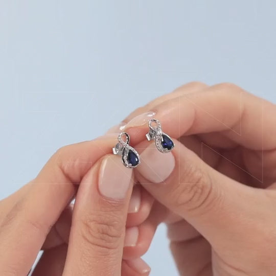 0.57 ct. Sapphire Earrings
