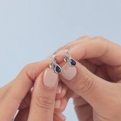 0.57 ct. Sapphire Earrings