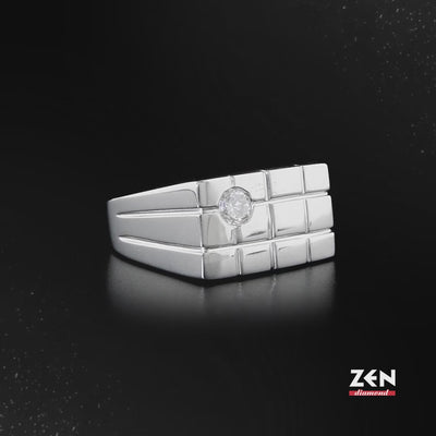 0.15 ct. Herren Silberring