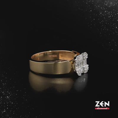 0.35 ct. Baguette Diamantring