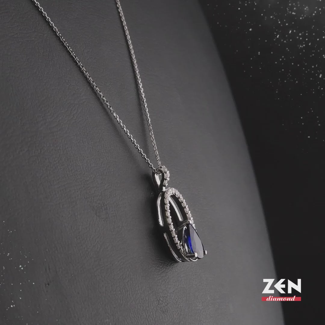 0.70 ct. Sapphire Necklace