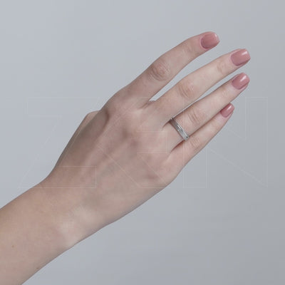 0.01 ct. Modern Wedding Ring for Women