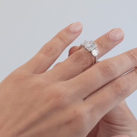 1.15 ct. Baguette Diamantring