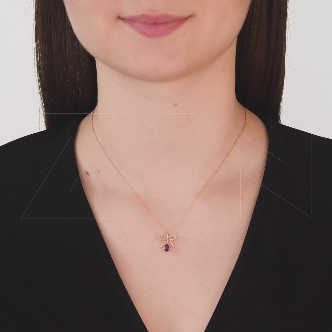 0.43 ct. Amethyst Halskette