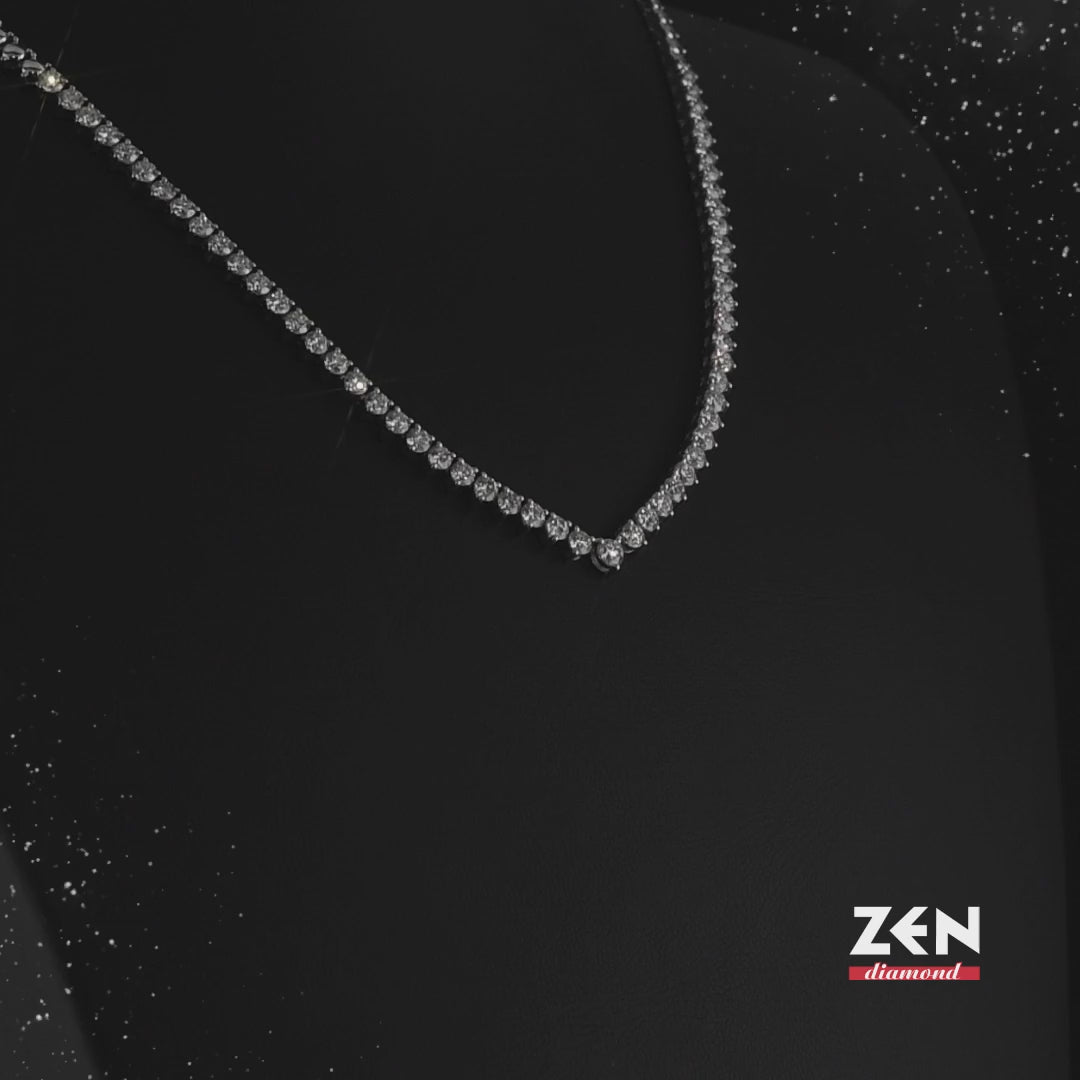 5.90 ct. Tennis Diamant Halskette