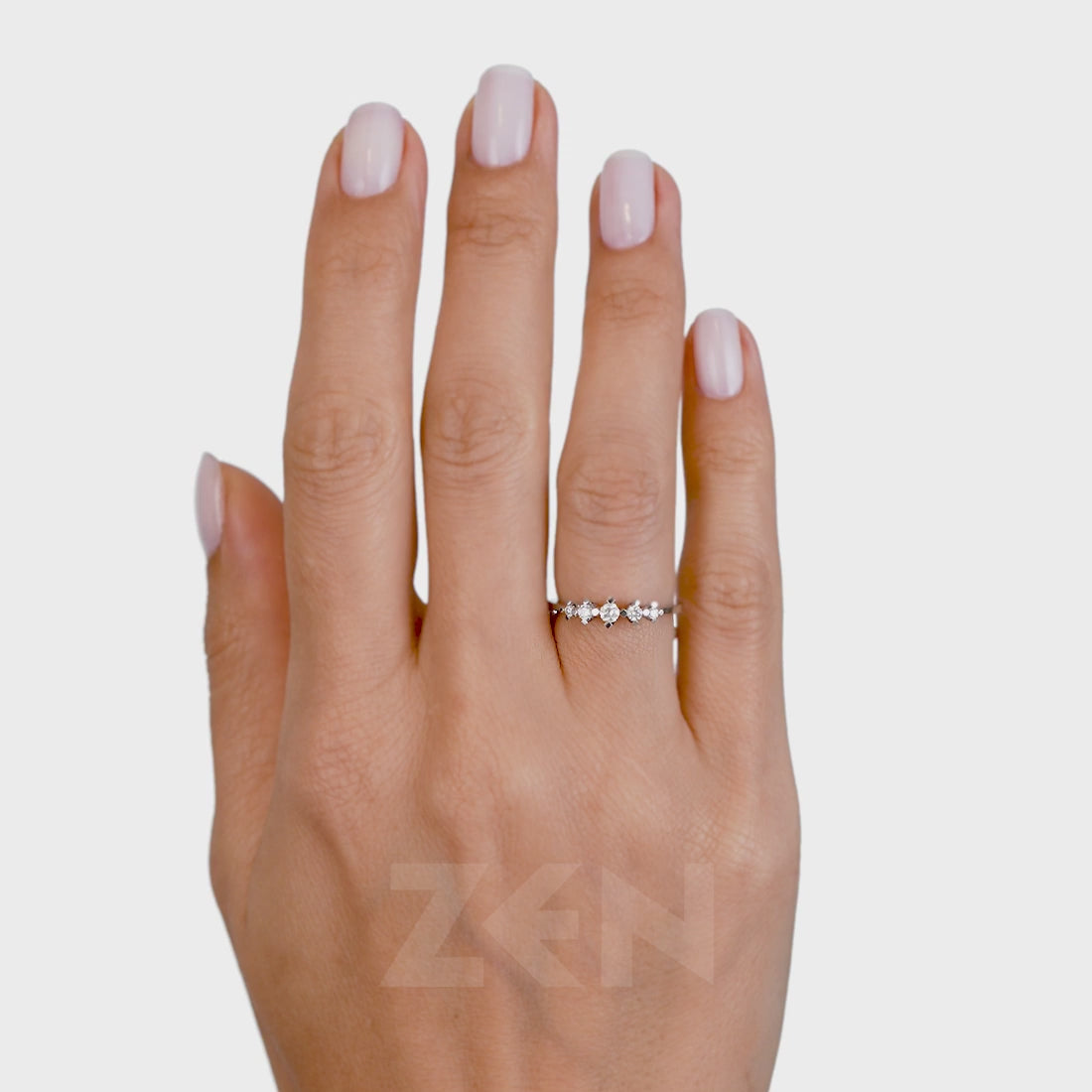 0.20 ct. Fünfstein Diamantring