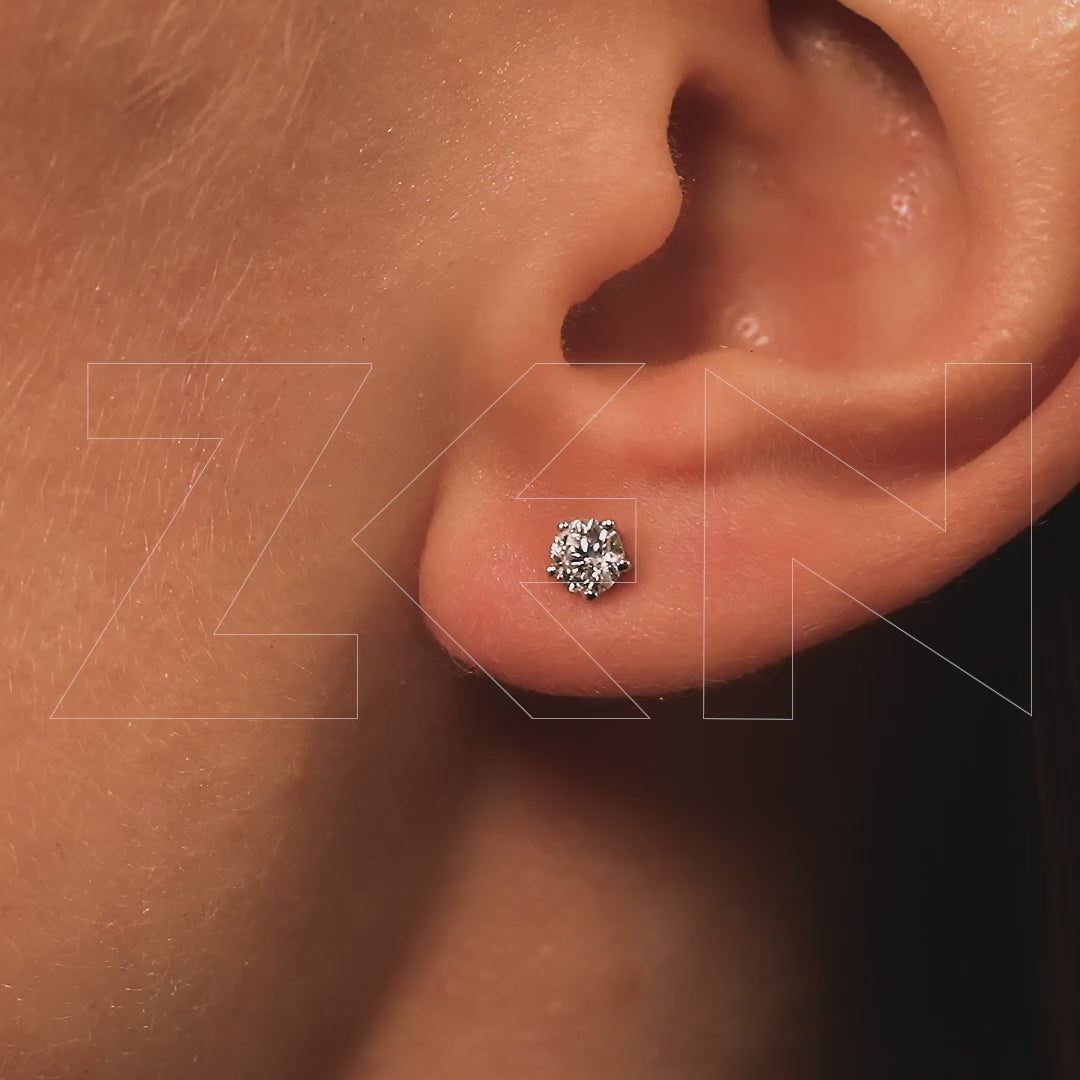 0.40 ct. Solitär Diamant Ohrstecker