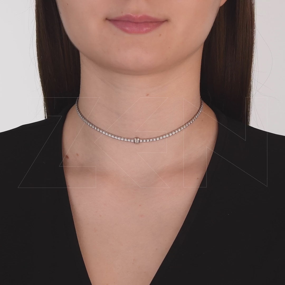 1.19 ct. Choker Diamant Halskette