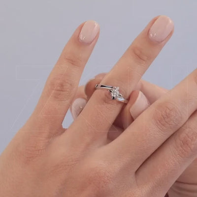0.21 ct. Modern Diamond Engagement Ring