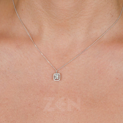 0.25 ct. Baguette Diamant Halskette