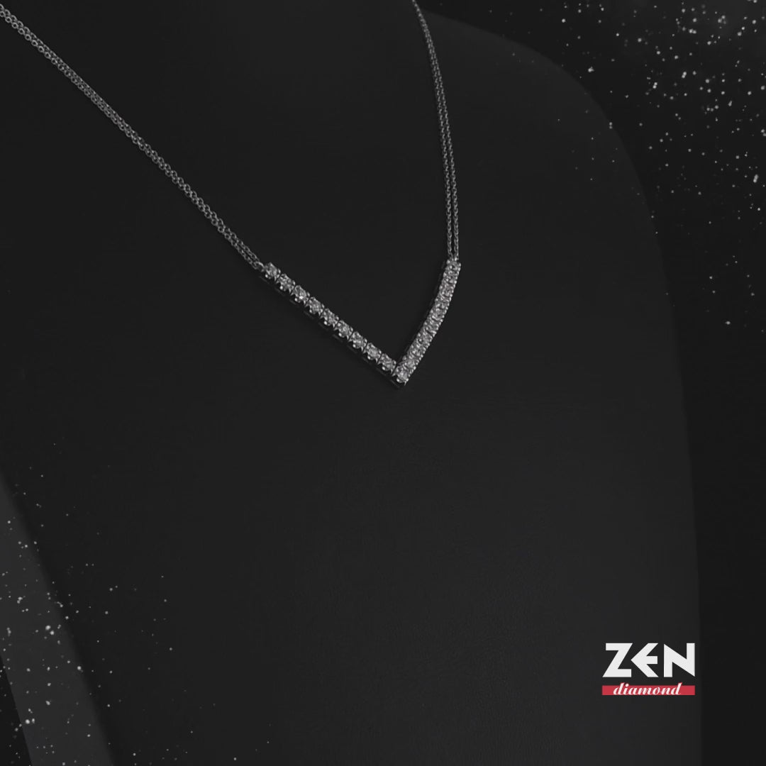 0.55 ct. Tennis Diamant Halskette