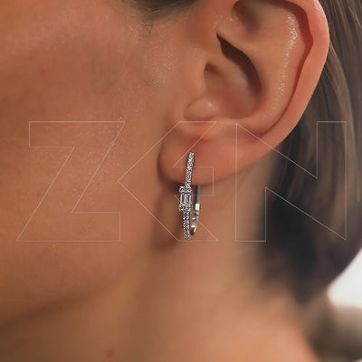 0.43 ct. Baguette Diamant Ohrringe