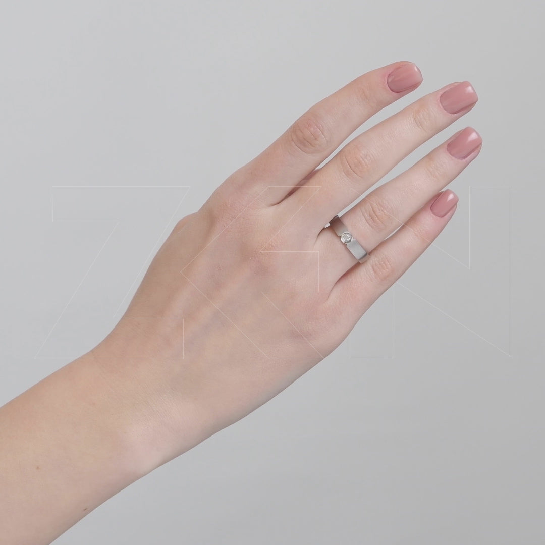 0.06 ct. Moderner Ehering für  Damen