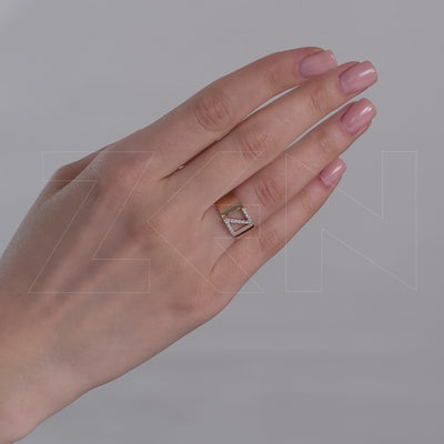 0.13 ct. Letter Z Diamond Ring