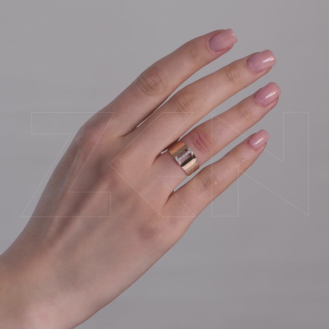 0.09 ct. Letter I Diamond Ring