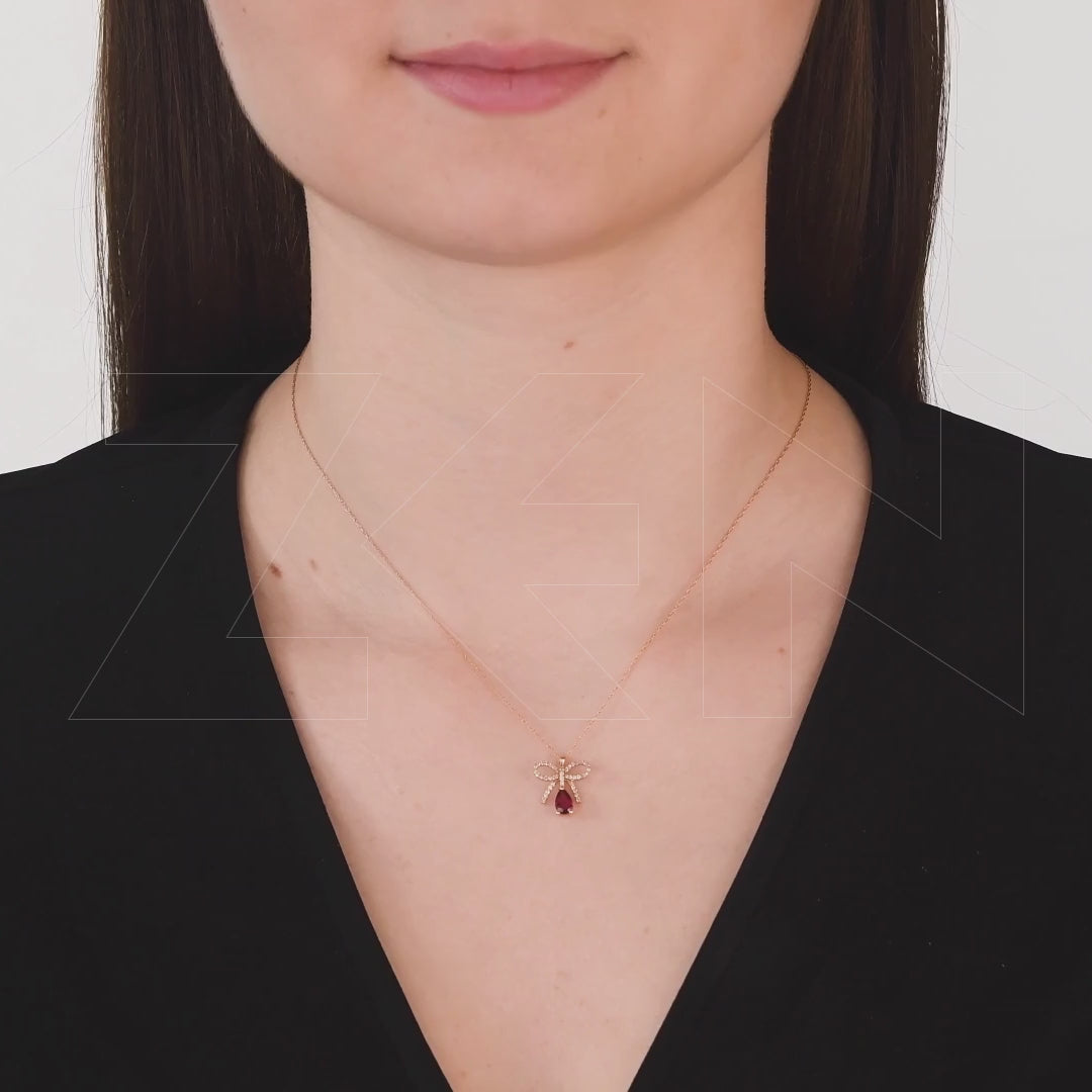 0.57 ct. Rubin Halskette