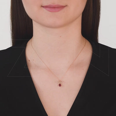 0.57 ct. Rubin Halskette