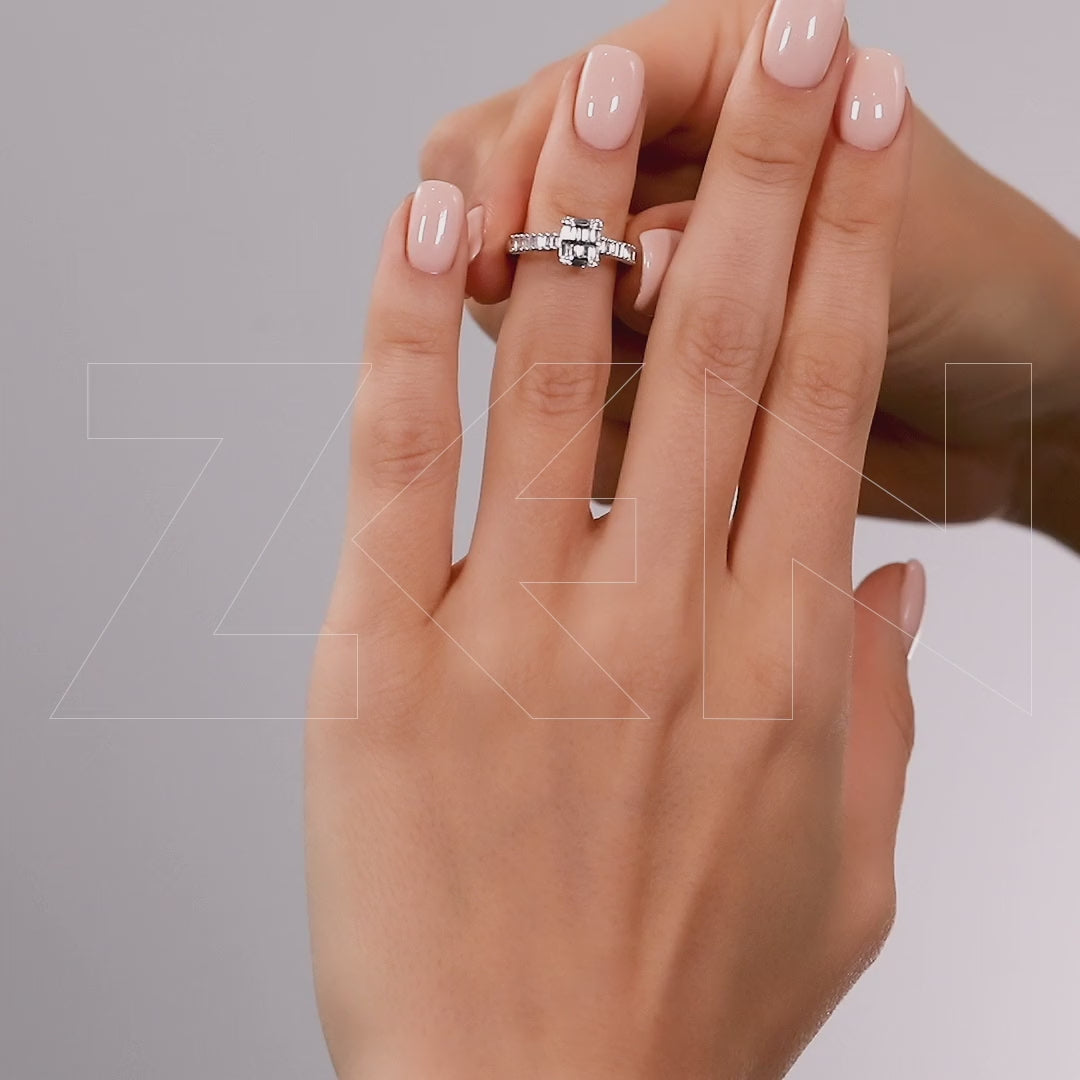 0.40 ct. Baguette Diamantring