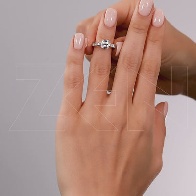 0.40 ct. Baguette Diamantring