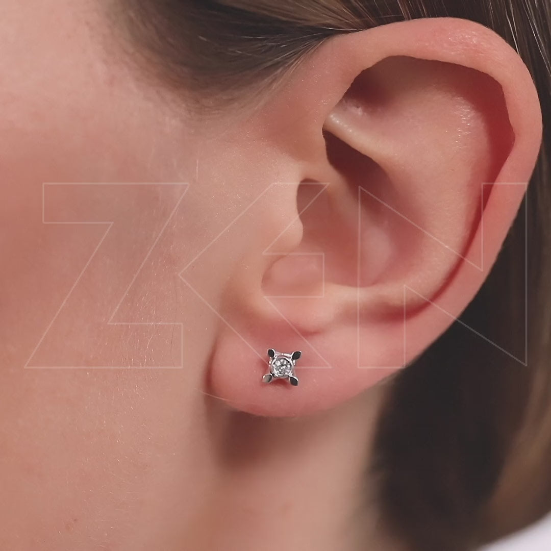 0.06 ct. Solitaire Diamond Stud Earrings