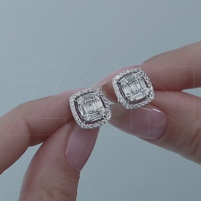 1.50 ct. Baguette Diamant Ohrringe