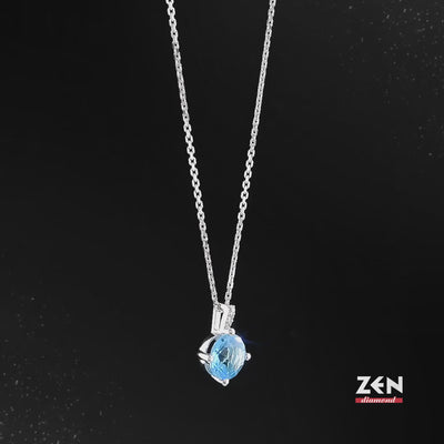 1.22 ct. Blue Topaz Necklace