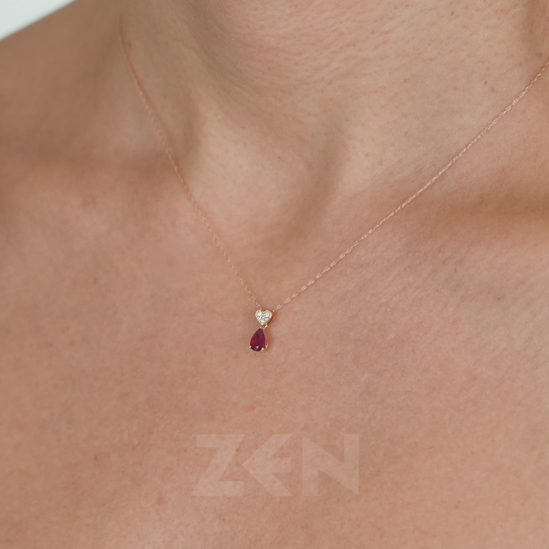 0.43 ct. Ruby Necklace