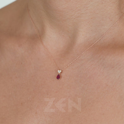 0.43 ct. Ruby Necklace