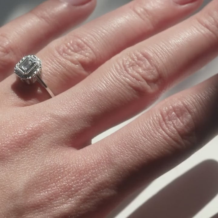 0.03 ct. Baguette Diamantring
