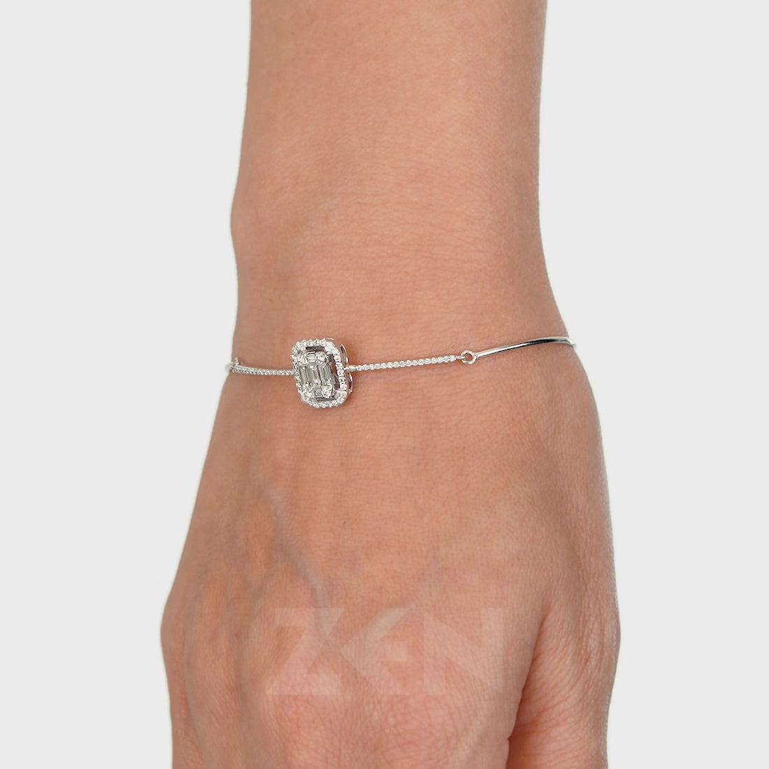 0.65 ct. Baguette Diamantarmband