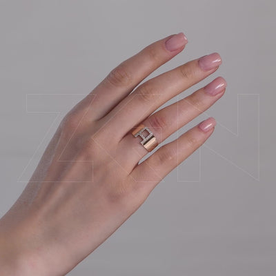 0.17 ct. Buchstabe A Diamantring