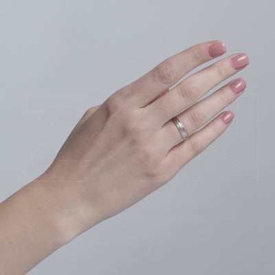 0.02 ct. Moderner Ehering fur Damen