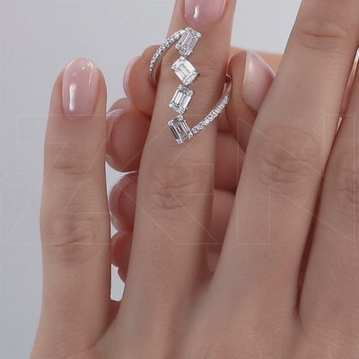 0.70 ct. Baguette Diamantring