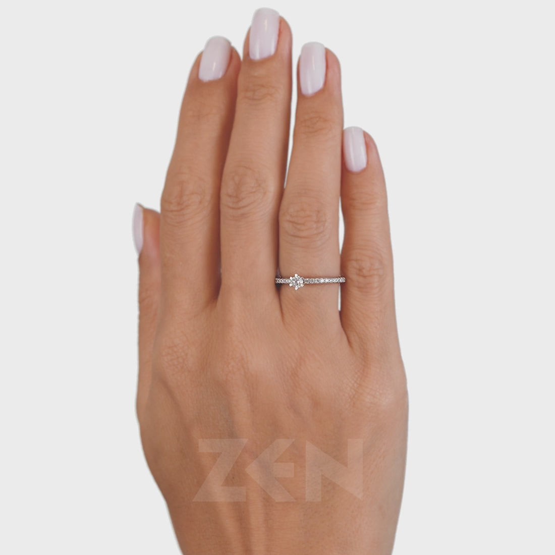 0.35 ct. Seitenstein Diamant Verlobungsring