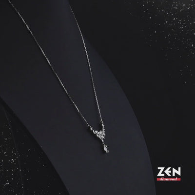 0.42 ct. Baguette Diamant Halskette