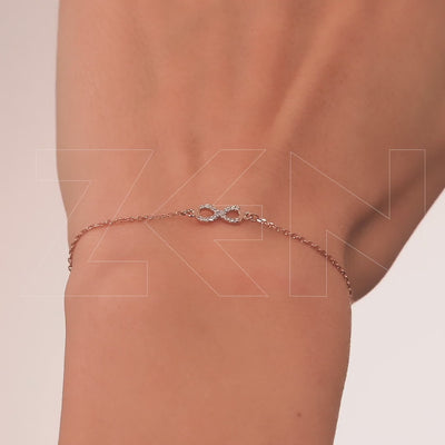 0.04 ct. Infinity Diamond Bracelet